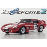 AUTOMODELO KYOSHO MINI-Z MR 03 SPORTS 2 SHELBY COBRA DAYTONA VERMELHO ESCALA 1/27 RÁDIO 2.4GHZ KT19 KYO 32232R-B